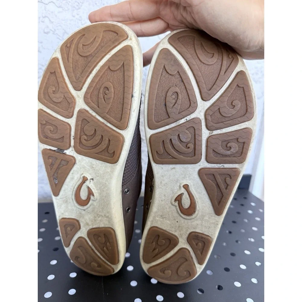 OluKai Nohea Moku Sneakers Mens 9 Brown 10283-RK13 Slip On Low Top Shoes 42 EU - Picture 7 of 9